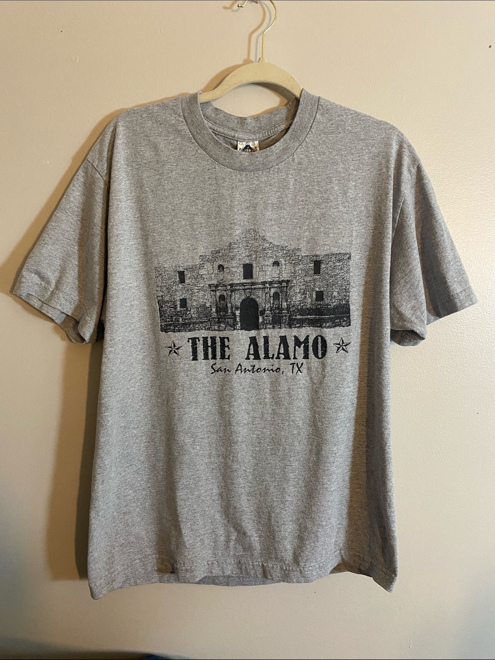 Vintage Alstyle Cotton Tee The Alamo San Antonio Gray Large